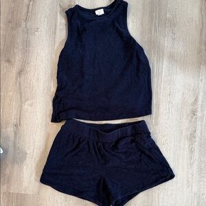 Women's Navy terry cloth Set